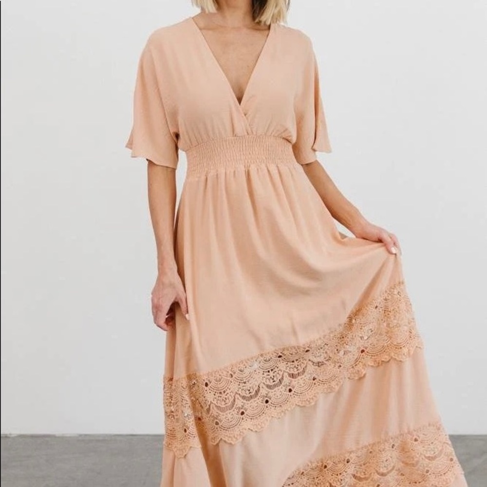 NWT BALTIC BORN VERA MAXI DRESS IN SALMON, LARGE